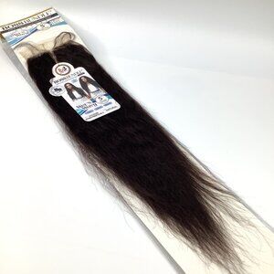 Boss Bundle 16" Wet & Wavy Pineapple Curl LP Closure 100% Human Hair Natural